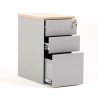 Escritorio en L OPTIMUM con 2 cajoneras de metal