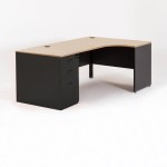Escritorio en L MADERA + 1 cajonera Prof.80 cm