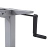 Mesa de  oficina elevable con manivela colorida