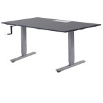 Mesa de  oficina elevable con manivela colorida