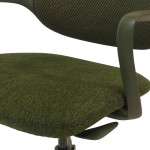 Zoom al asiento de la Silla de oficina HARPO verde oscuro