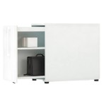 Armario torre para mesa de oficina 74 cm YLO apertura derecha abierto vista general