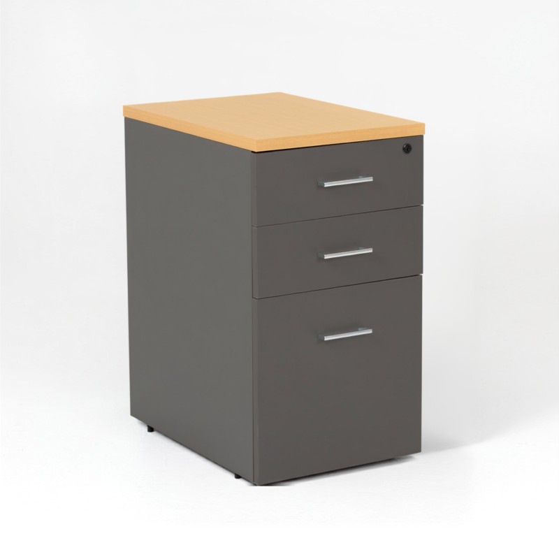 Cajonera de madera LUDY con 3 cajones para escritorio 60 cm
