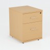Cajonera de madera LUDY con ruedas, 1 cajón + 1 cajón para carpetas colgantes