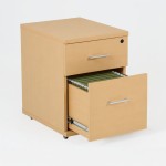 Cajonera de madera LUDY con ruedas, 1 cajón + 1 cajón para carpetas colgantes