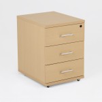 Cajonera con ruedas LUDY de madera, 3 cajones