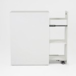 Armario de oficina JAVA en madera color blanco Alt.109 cm semiabierto