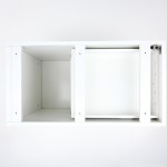Armario de oficina JAVA en madera color blanco Alt.109 cm  plano cenital interior