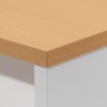 Mesa de escritorio recta antracita MADERA (zoom esquina)
