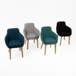 Butaca de recepción EUCALY con patas de madera