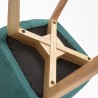Butaca de recepción EUCALY con patas de madera